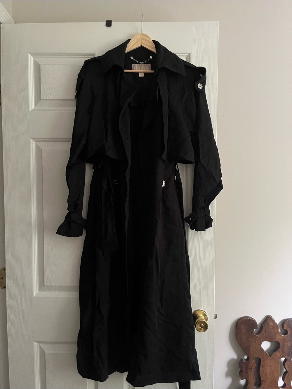 MICHAEL KORS Black Long Trench Coat - Women's Classic Trench